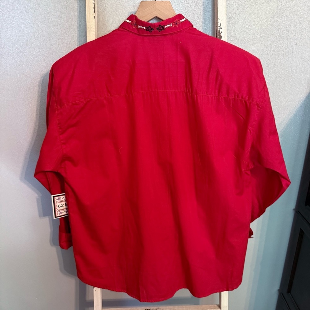 NWT Vintage 90s 62 East Red Southwest Themed Embroidered Button Up Shirt Women - Picture 5 of 8